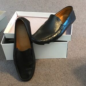 Mercanti Fiorentini Black Leather Men's Loafers